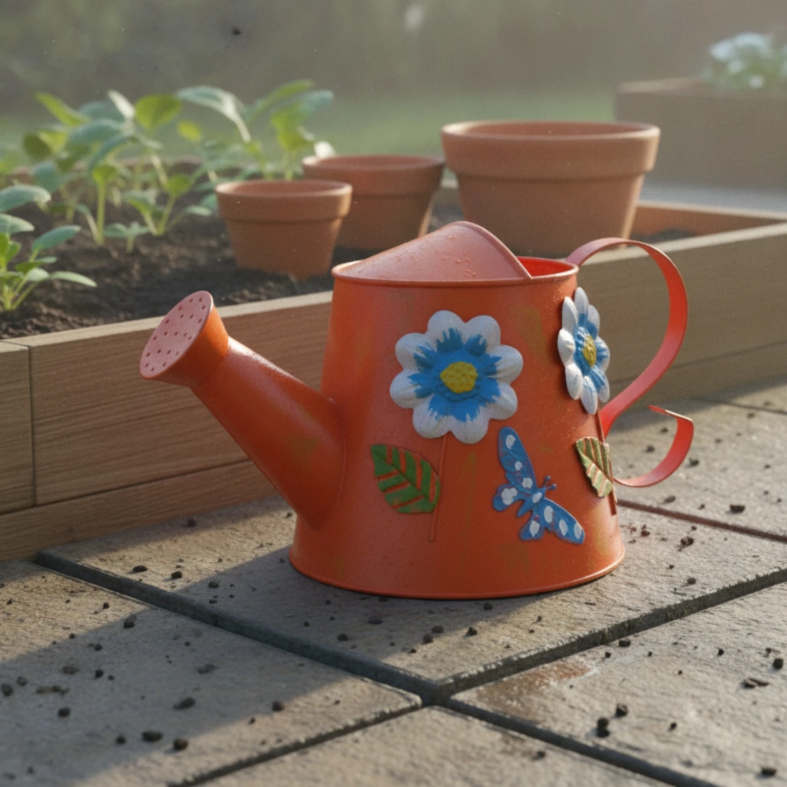 Watering Can with Long Spout Gentle Spray Watering Can with Rose Head Container Dual Handle Detachable for Gardeners, Greenhouse