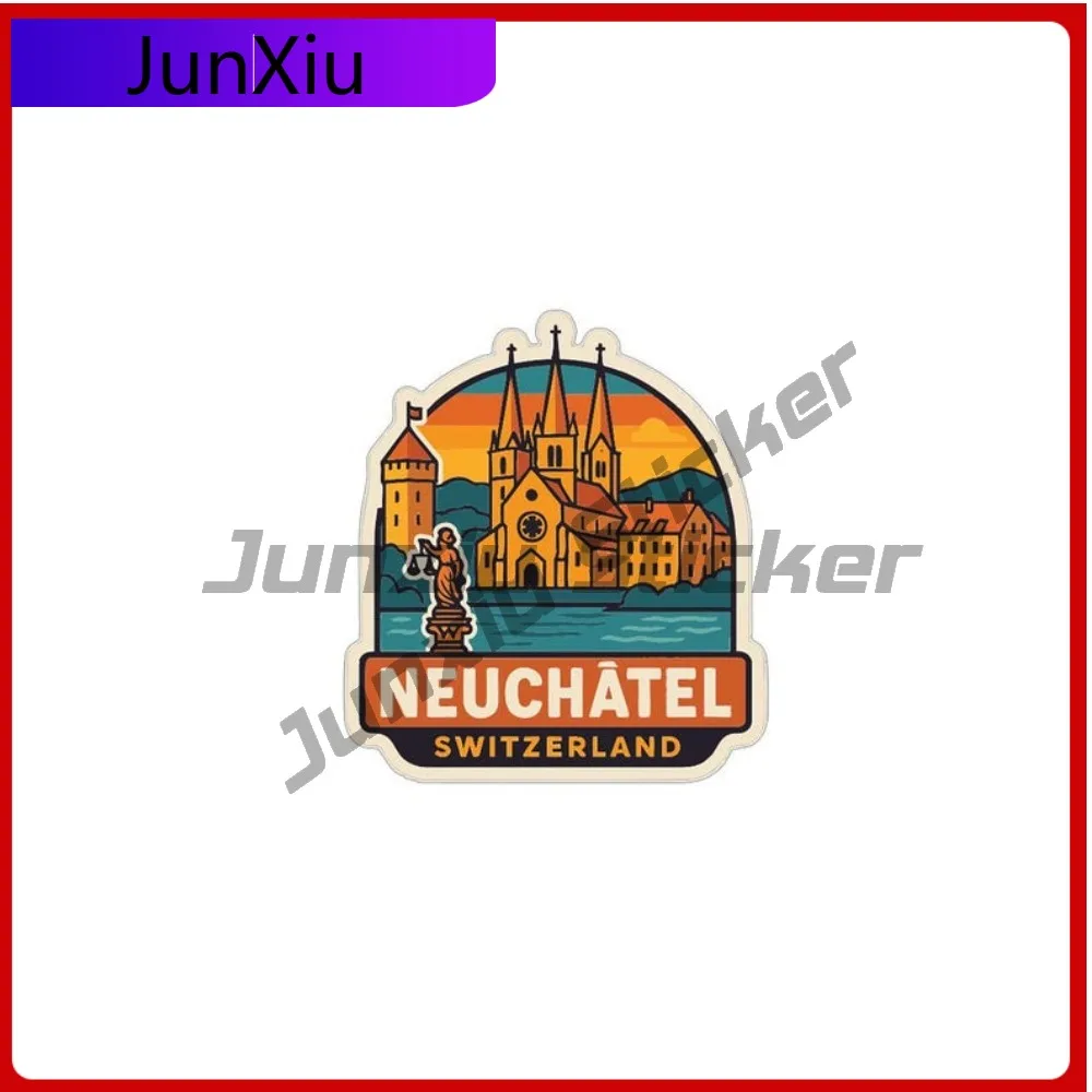 

Neuchatel Switzerland City Sticker Creative Anti Scratch Exterior Vinyl Decal Bumper Truck Pickup Laptop Speedboat Rear Windshie