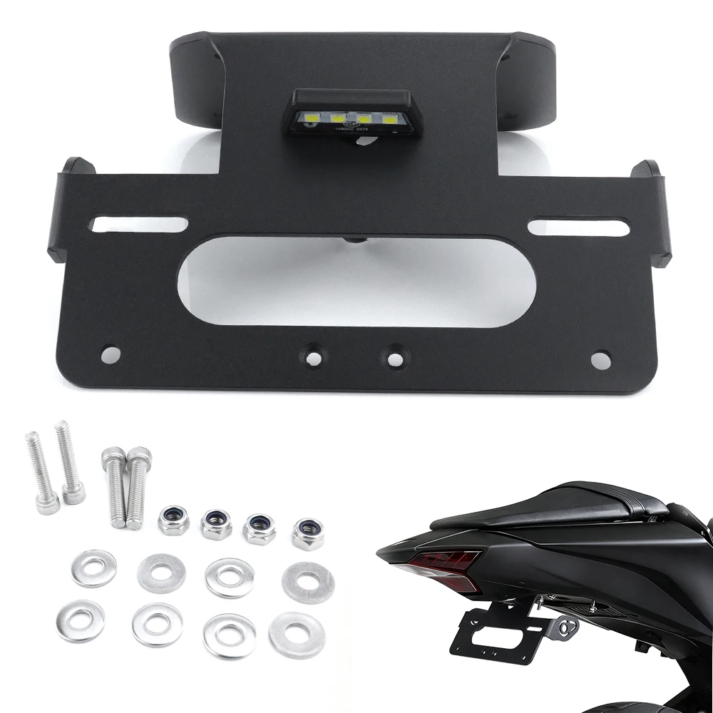 

Номерной знак со светодиодной подсветкой, подходит для Yamaha YZF-R25 2014-2024 YZF-R3 MT-25 2015-2024, набор для устранения крыла, задний хвост
