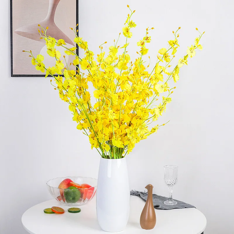 Simulated dancing orchids bouquet decorative dried flowers Decorative plastic fake flowers interior living room table setting