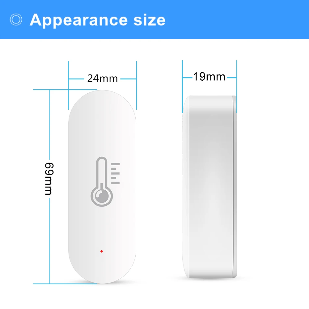 Tuya Smart WiFi temperatuur- en vochtigheidssensor Hygrometer Thermometer Ondersteuning Alexa Google Home Mobiele app Remote Monitor Link