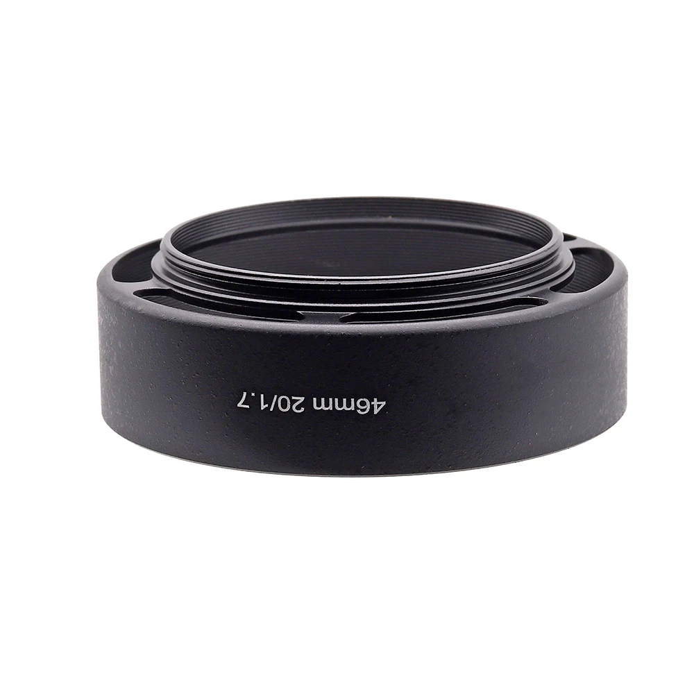 Metal Vented Lens Hood With 58mm Lens Cap For G1 GF1 GH1 GH4 GH5 For Panasonic 20mm 20/1.7 Lens