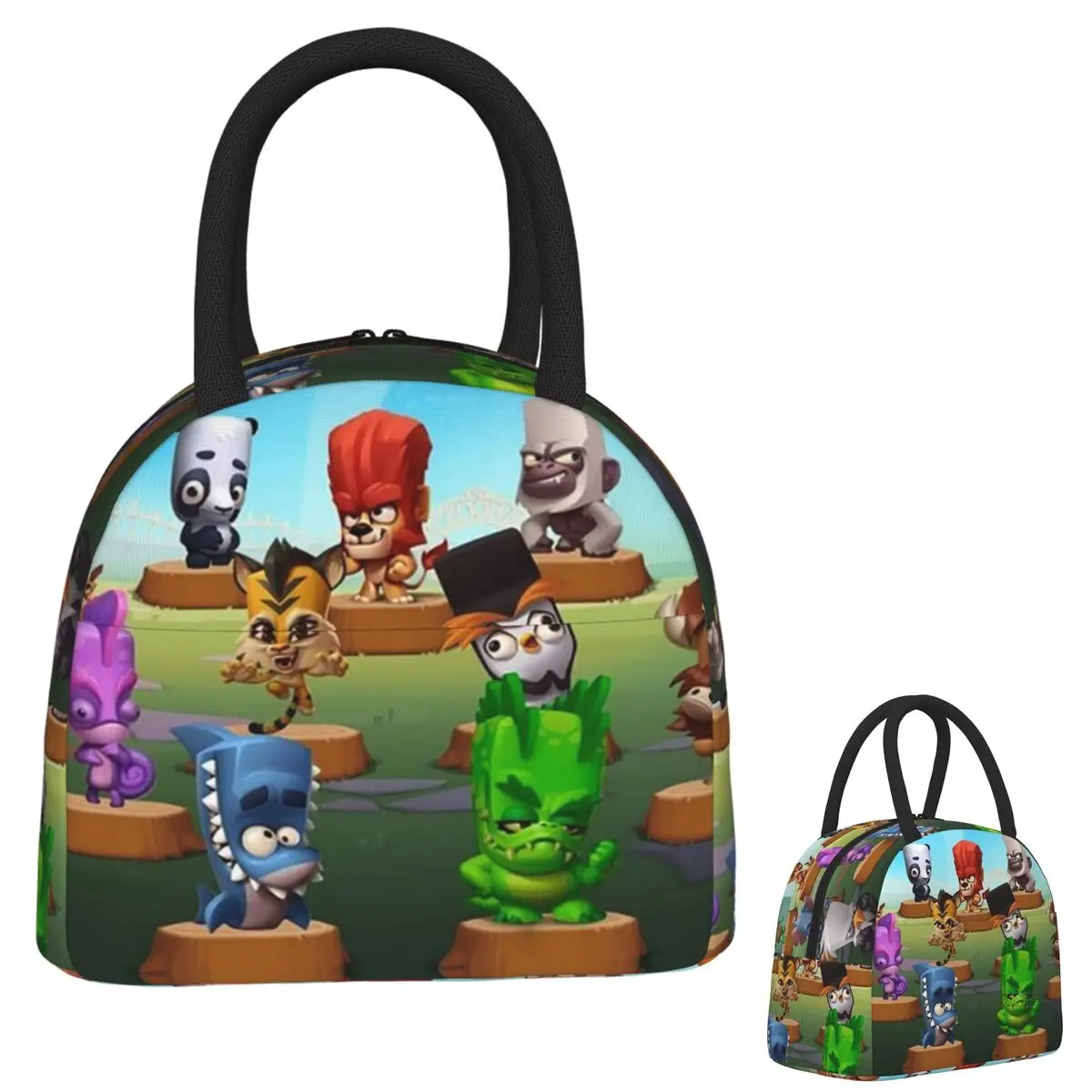 

Zooba Battle Arena Lunch Bags Insulated Bento Box Portable Lunch Tote Resuable Picnic Bags Cooler Bag for Woman Children Work