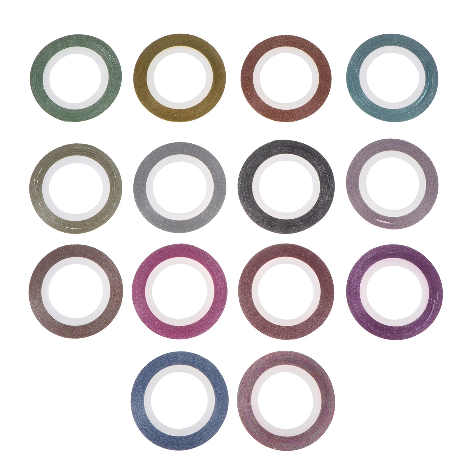 

14 Rolls Nail Art Tape Strip Shiny Colors Decoration Nail Sticker Decals Manicure DIY Pedicure Tool Manicure DIY Tool