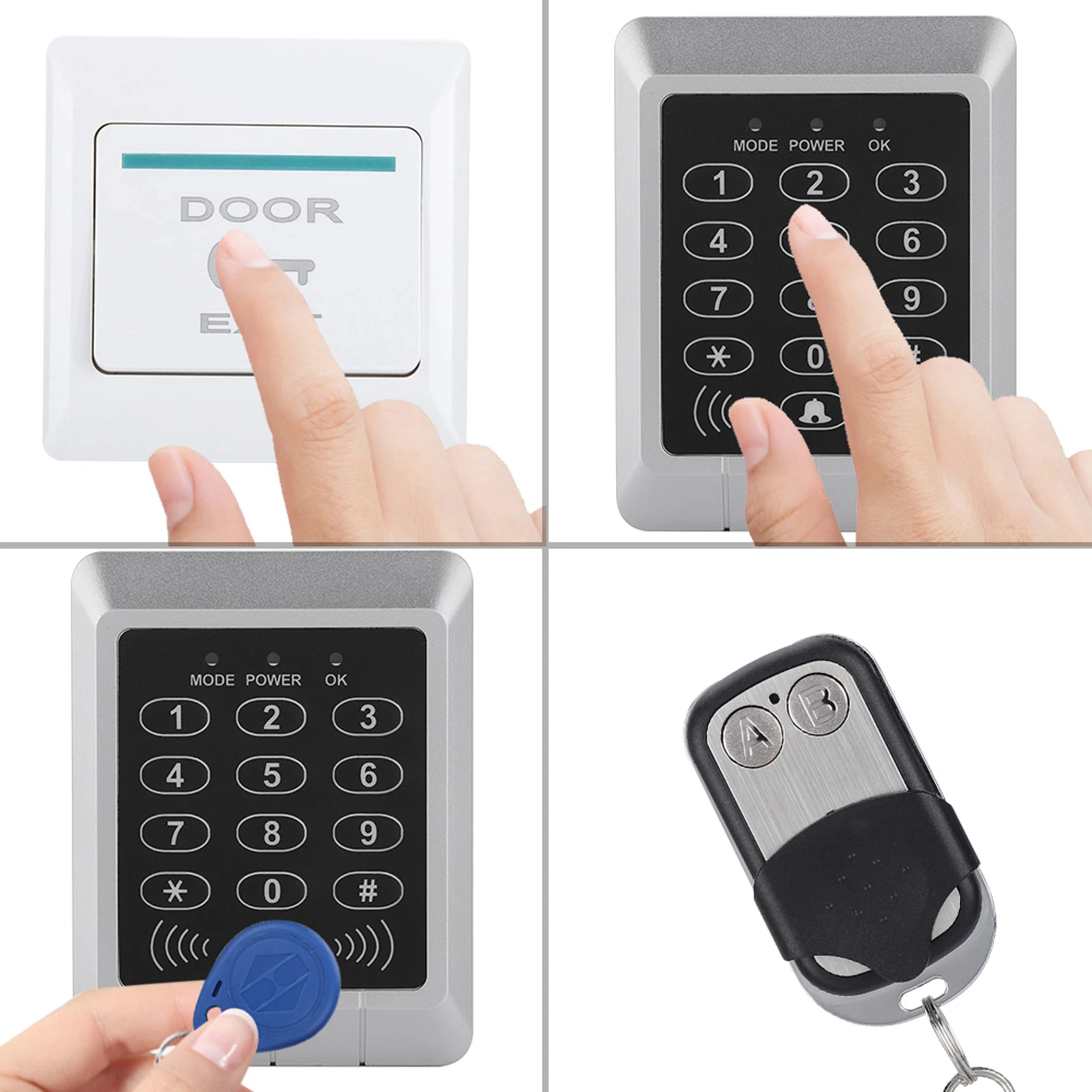 Serrure de porte magnétique électrique, carte de contrôle d'accès, mot de passe, Kit de système de sécurité de porte, système de verrouillage de porte magnétique