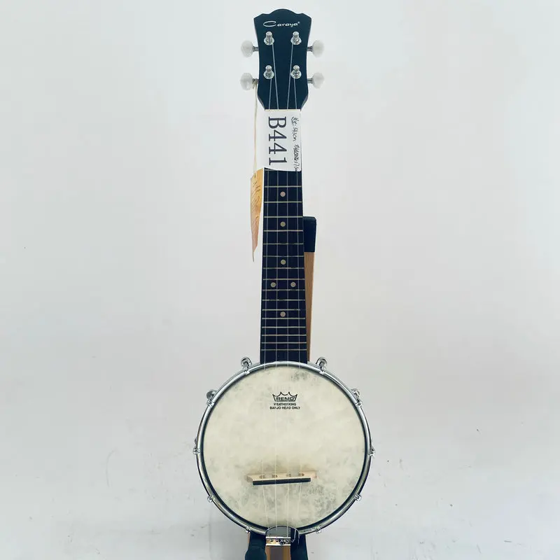 Sakura Genuine and Original 4 String Banjo Mini and Travel Size with REMO WeatherKing  Head Stock Items