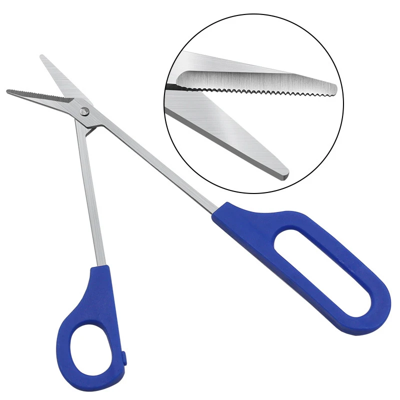 Long Handle Nail Clippers Toenail Toe Scissors Manicure Nail Care Pedicure Cutter Blue Stainless Steel Beauty Nails Care Tools