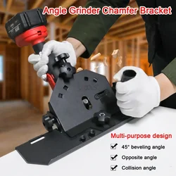 Woodworking 125 Type Angle Grinder Chamfer Bracket Screw Installation 45ยฐ Chamferer Utility Ceramic Tile Chamfer Hand Tools DIY