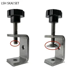 1Pcs C-type Clamps Stainless Steel Fixture I-beam Clamp Tube Slot Pipe Clamp Heavy Sling Cable Fittings Carpentry DIY Fixed Clip
