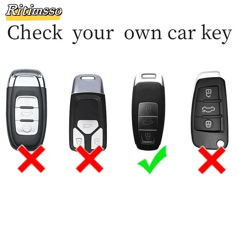 Soft TPU Car Remote Key Case Cover Shell Fob for Audi A3 A4 B9 A6 A7 4K A8 E-tron Q5 Q8 C8 D5 SQ8 Key Protection Bag Accessories