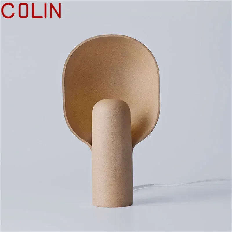 COLIN Nordic Creative Table Lamp Spoon Shape Modern Desk Lighting for Home Living Room Decoration