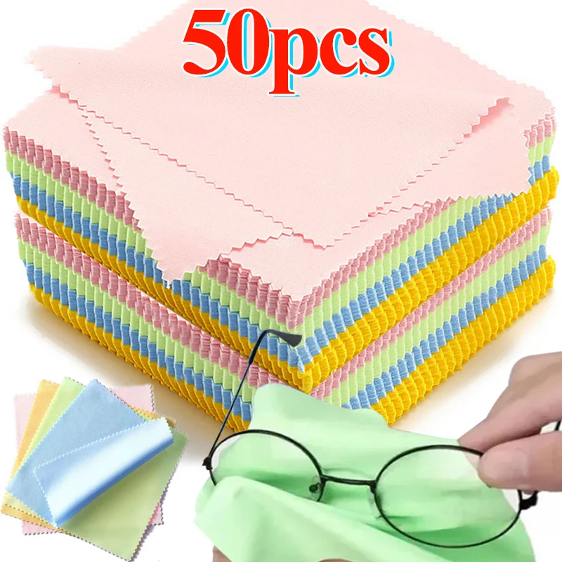 Colors Microfiber Cleaning Cloth High Quality Chamois Glasses Cleaner Eyewear Cloth Len Phone Screen Cleaning Wipes Wholesale