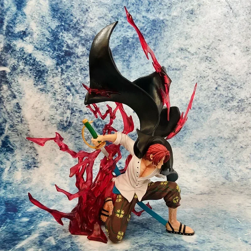 

32cm One Piece Shanks Figure Yonko Red Hair Gk Anime Figures Action Figurine Pvc Statue Ornament Desktop Ornament Toys