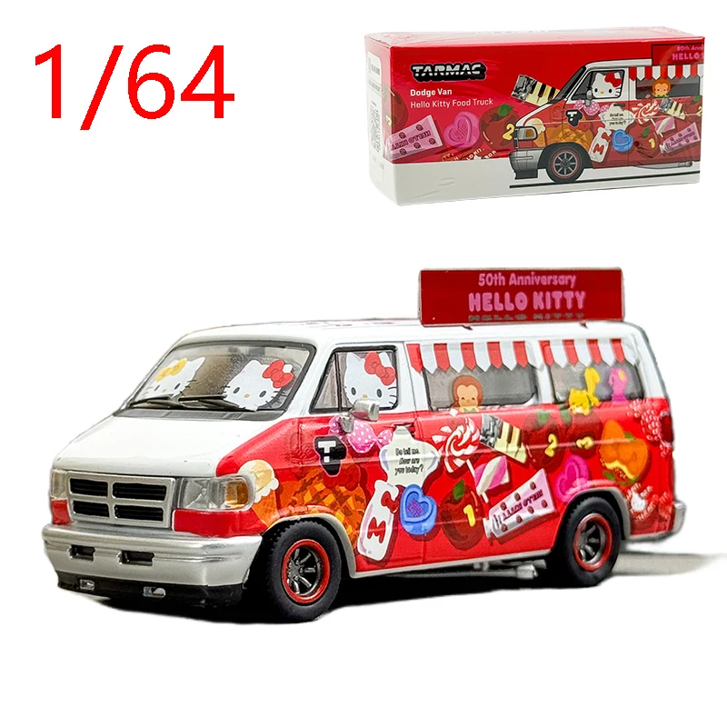 

Diecast 1/64 Scale Dodge Sea Lion Van Simulation Alloy Sea Lion Cartoon Painting Transport Truck Car Model Static Decoration