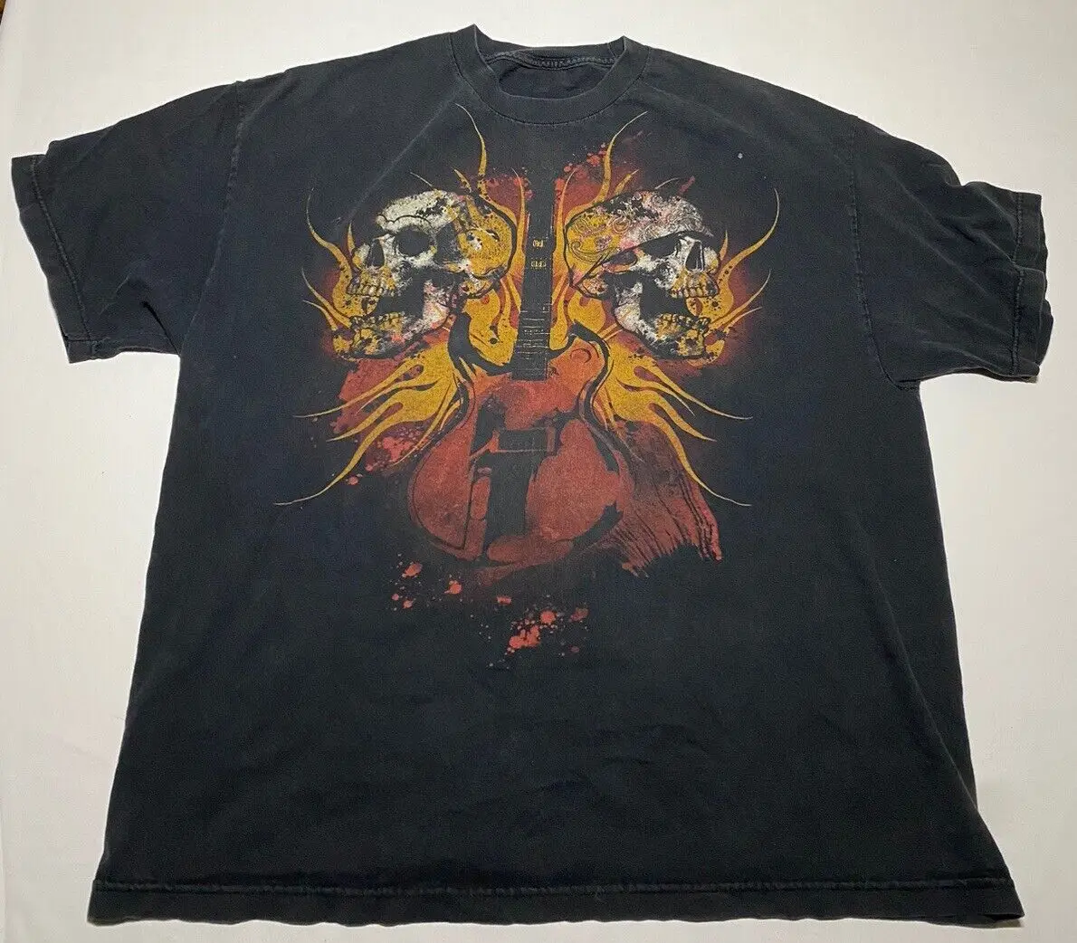 

Y2K Cyber Grunge Skull T Shirt Black Size XXL AD6