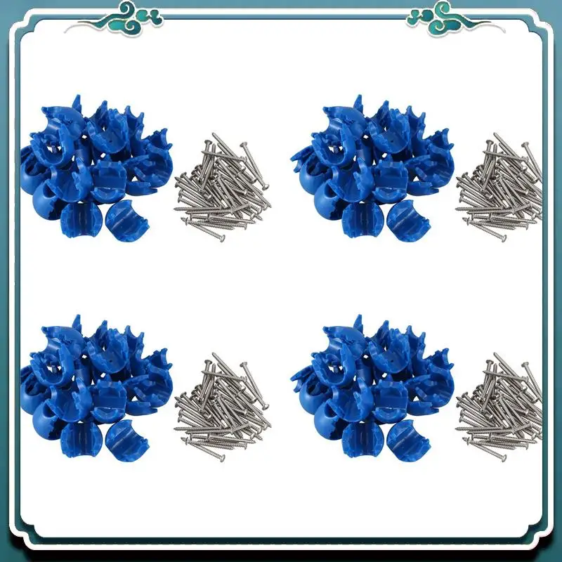 

Reliable 40Pcs Climbing Rope Net Plastic Connector Net Buckle Climbing Accessories For Outdoor Amusement Swing Climbing Rope Blu