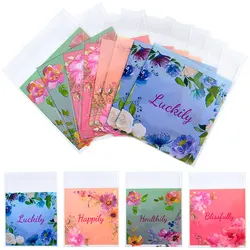 50pcs Lucky Plastic Opp Bags Self Adhesive Pouches for Beads Jewelry Storage Packaging Gift Bag Small Cards Holder