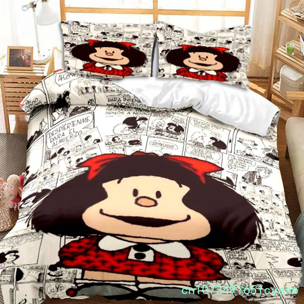 Mafalda Cartoon Quino Comics Bedding Set Duvet Cover Set Adult Children Single Double King Size Duvet Cover And Pillowcases Gift