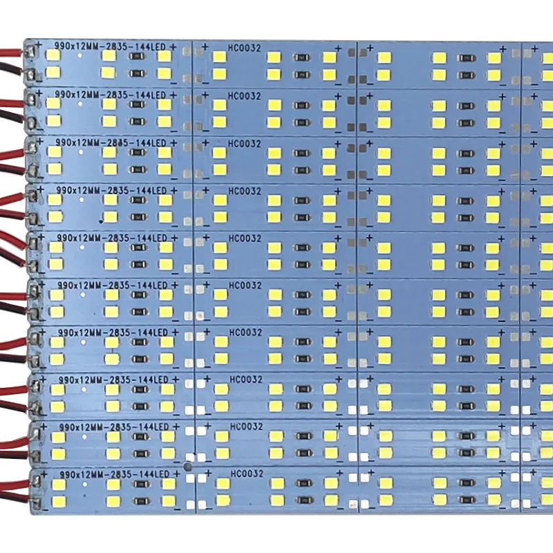 DC12V 24V Double Row LED Hard Rigid Bar Light 2835 SMD 72leds/0.5m LED Hard Strip aluminum bar light Cool White 4000K 25cm 50cm