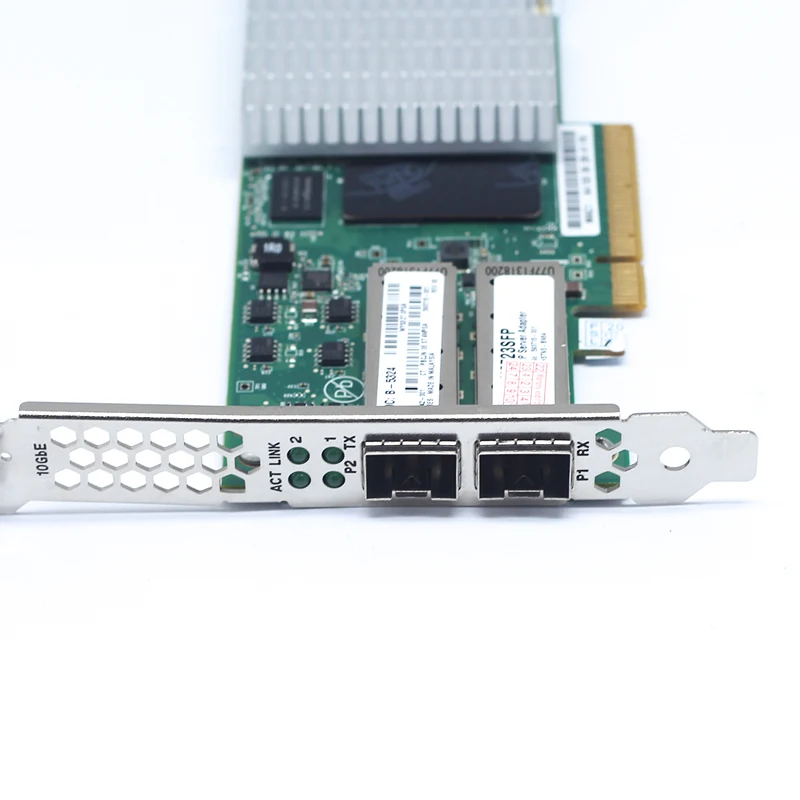 Оригинальный NC523SFP с двумя портами 10 Гбит/с SFP + сетевой адаптер Ethernet PCI-E 593742-001 593715-001 QLE3242 волоконно-оптическая сетевая карта