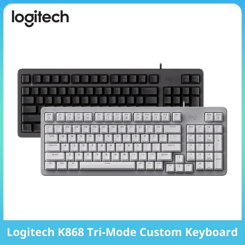 Logitech K868 Full Size Mechanical Keyboard 97 Keys Gasket Hot-Swap USB-C Wired Business Game Keyboard