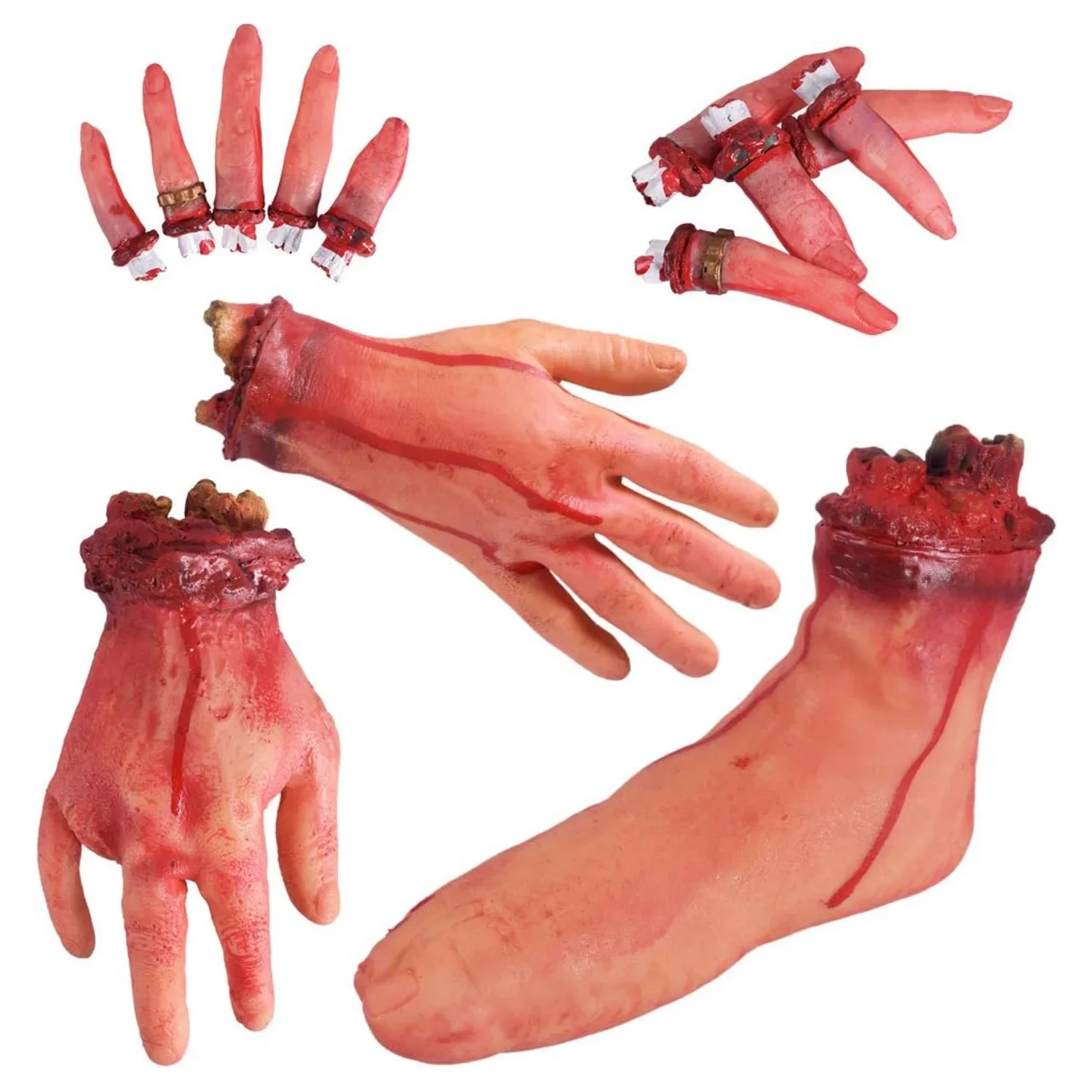 Accessoires de Sang d'Halloween, Fausse Main Effrayante, Cœur, Cerveau, Pied, Parties du Corps Cassées, Maison Hantée, Vampire Zombie, Fournitures de ix