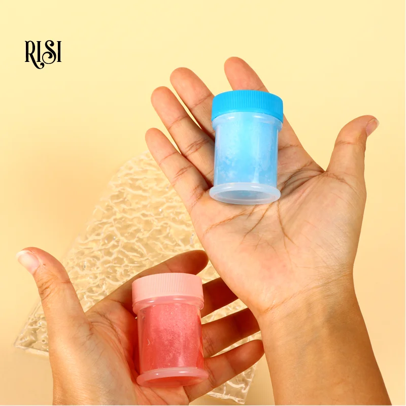 RISI-limpiador de pinzas de gran volumen, 20ML, pinzas rosas y azules, limpiador de extensiones de pestañas, eliminación rápida de pegamento, pinzas