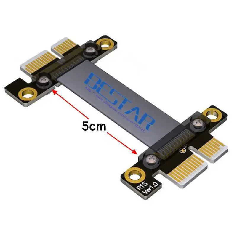 8G/bps Riser PCI-E PCIe 3,0 X1 PCI-Express macho a Pci-e 1x extensión de tarjeta gráfica macho extensor elevador Cable de cinta PCI Express