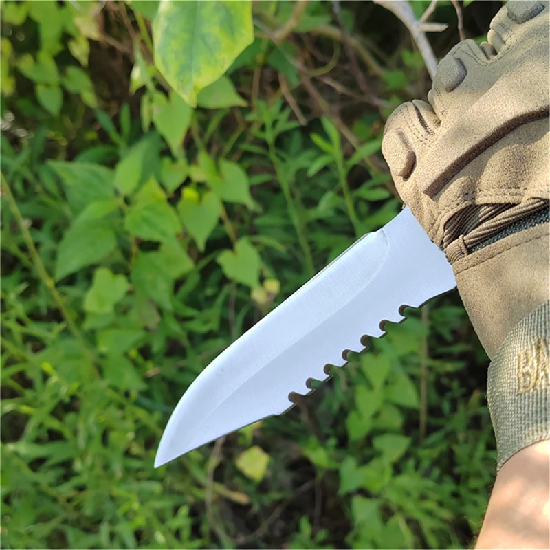 Outdoor survival knife outdoor survival knife camping self-defense tactics survival knife portable tactical straight knife