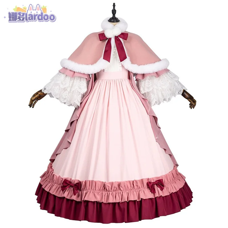 Victoric de Blois Cosplay costume Wig Anise Gosick Pink Dress Maid Lola Uniform Cloak hairpin Halloween Party Girls Women