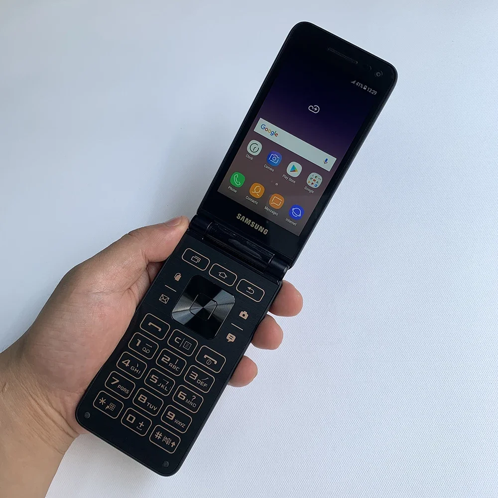 هاتف سامسونج جالاكسي فولدر2 G1650 4G الأصلي 3.8 بوصة ثنائي الشريحة 2GB RAM 16GB ROM هاتف محمول قابل للطي 8MP + 5MP هاتف ذكي يعمل بنظام أندرويد #6