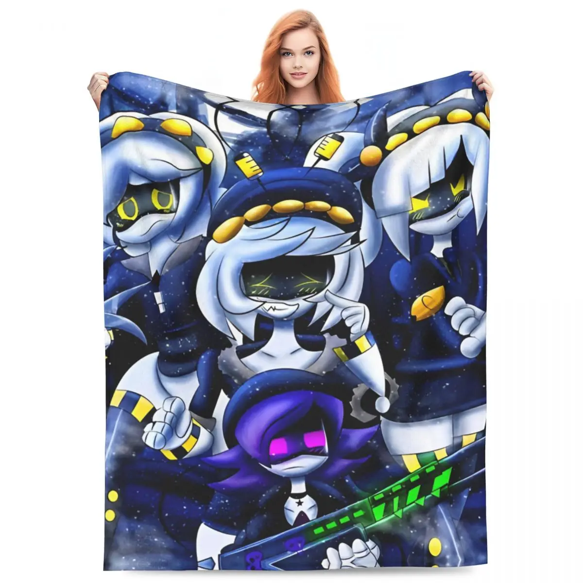 Anime Murder Drones Blanket Travel Office Flannel Throw Blanket For Home Decor Warm Soft Quality Bedspread Birthday Present