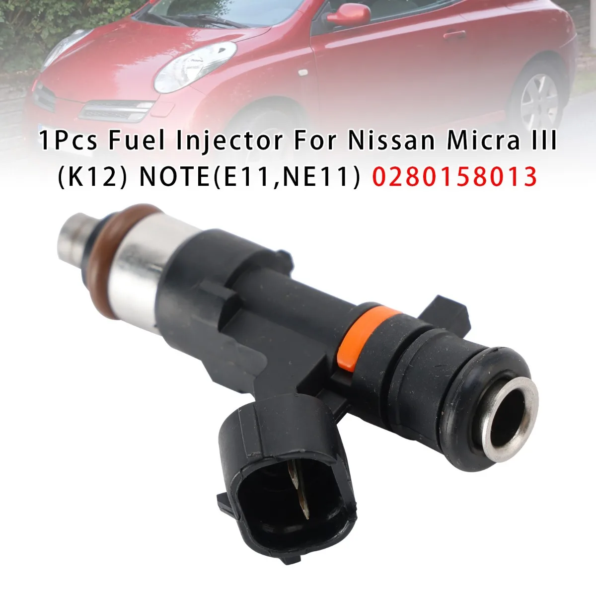 

1Pcs Car Fuel Injector Replacement Accessories For Nissan Micra III (K12) NOTE(E11 NE11) 0280158013
