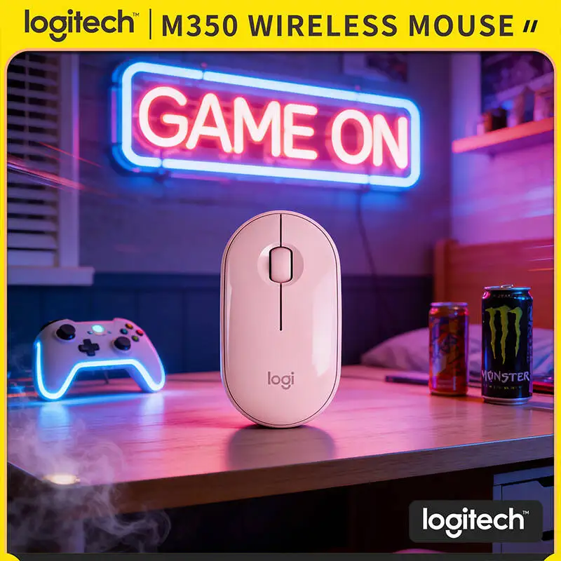 

Logitech M350 Silent Wireless Mouse - Dual Connectivity, Slim Design, Recycled Plastic, 1000 DPI, Eco-Conscious Buyers’ Pick