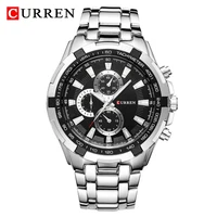 Reloj de cuarzo CURREN 8023 para hombre, relojes militares deportivos resistentes al agua, reloj de pulsera de acero inoxidable para negocios para hombre, reloj para hombre