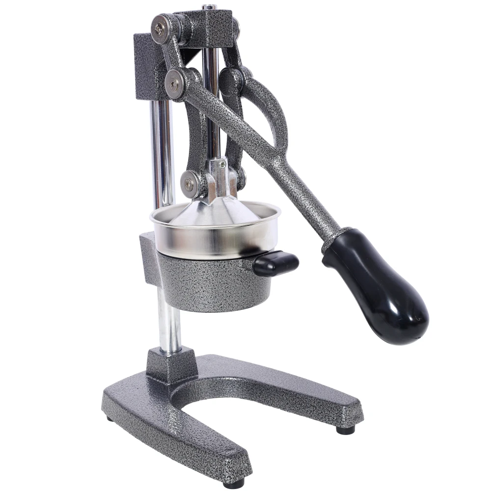 Cast Iron Citrus Juicer, Extra-Large Commercial Grade Manual Hand Press, Heavy Duty Countertop Squeezer for Fresh Orange Juice, Grey Color