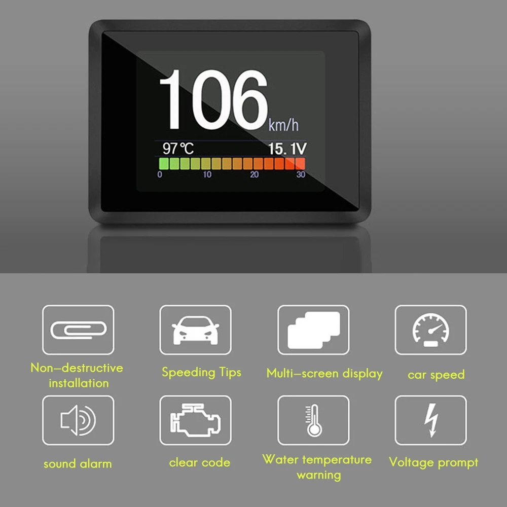 For Car A203 OBD2 On-Board Computer Car Digital Computer Trip Display Speed Fuel Consumption Gauge OBD2