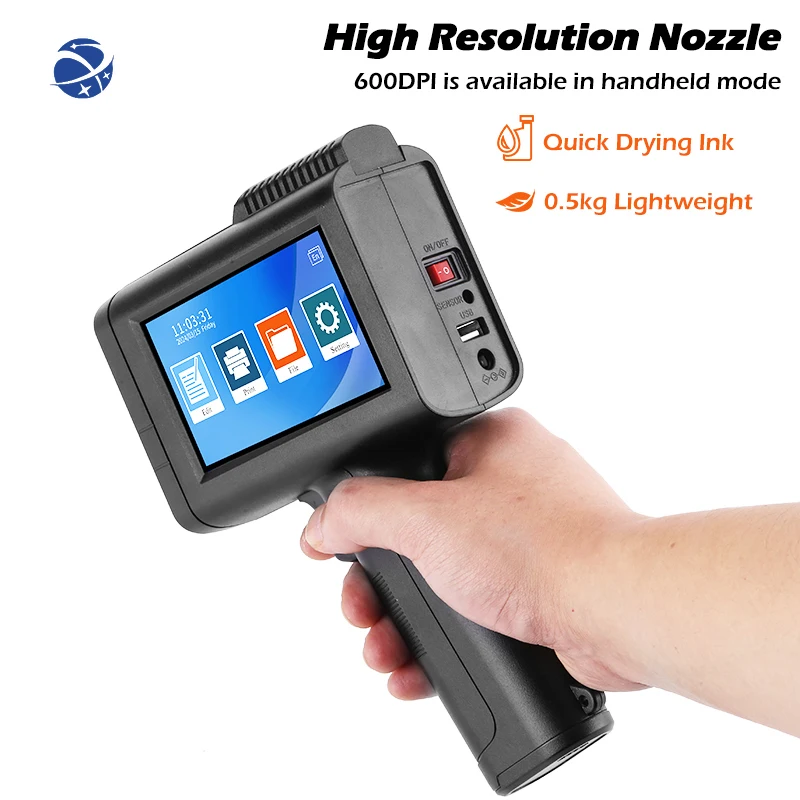 

Yunyi TIJ handheld Expiry date bar QR code batch number print inkjet printer for 25.4mm larger character