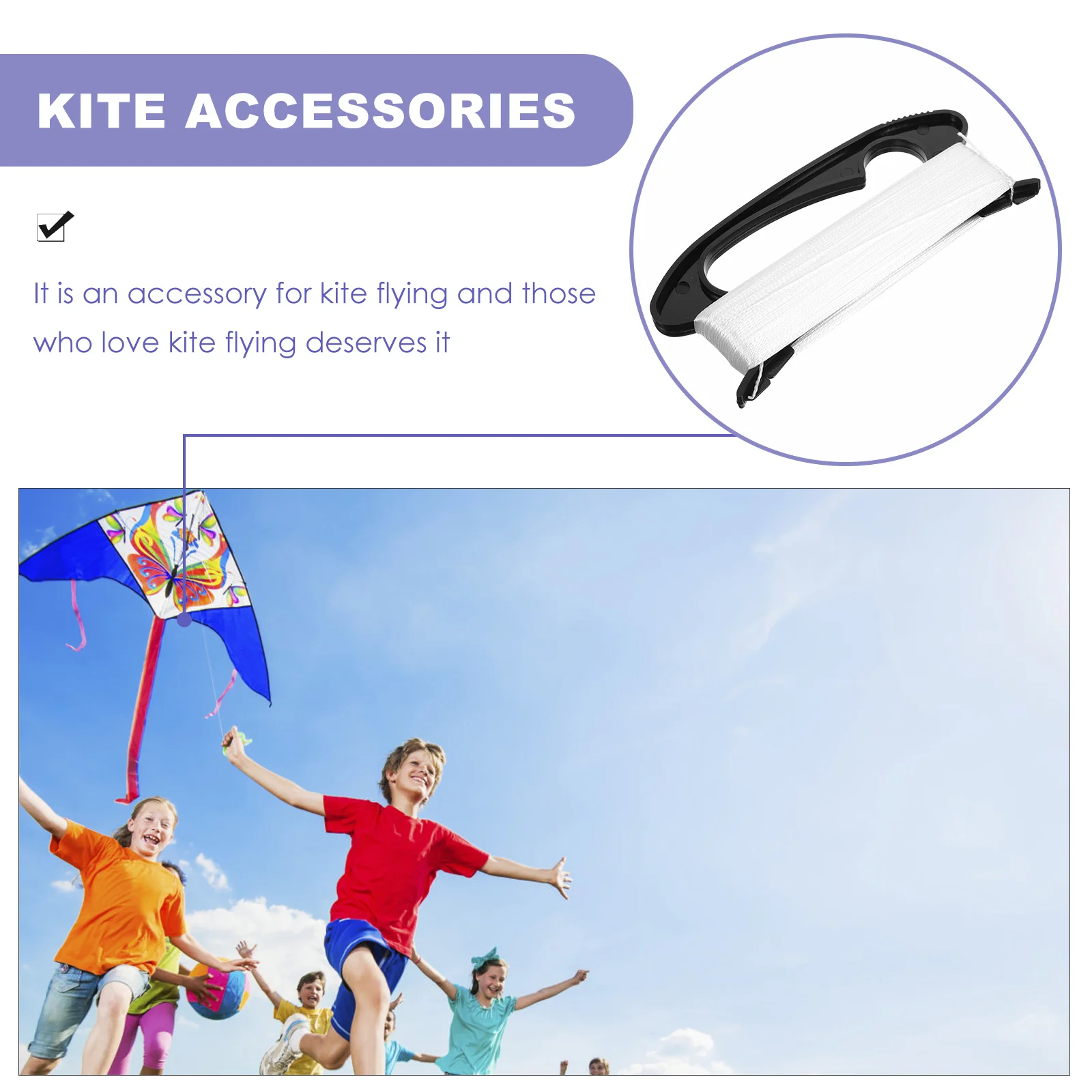 

100 M Winding Plate Board with Kite Line 100M Flying Outdoor Sports Child