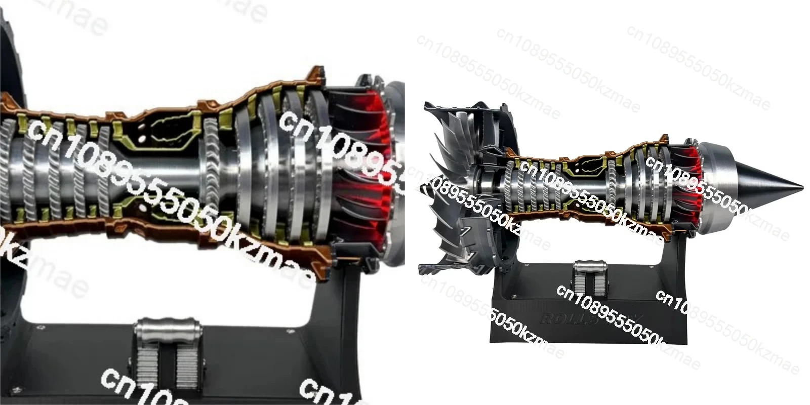 A380 Trent 900 Aircraft Engine Model | 1/16 Scale Turbofan Blade, Electric Ornament Gift (Finished Product/DIY Kit)