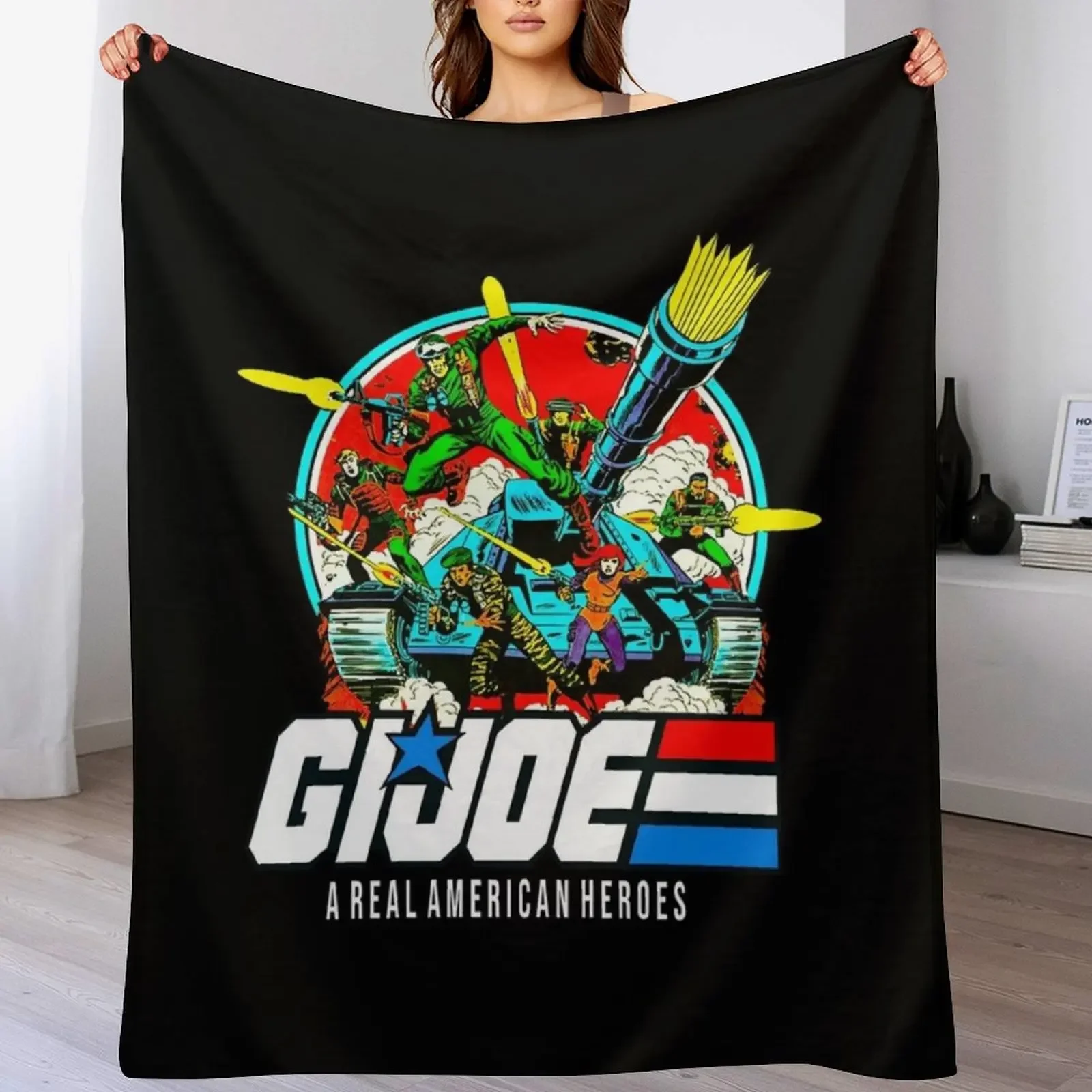 

Real American Heroes G.I. Joe VintageActive T-Shirt Throw Blanket halloween for babies Retros cosplay anime Blankets