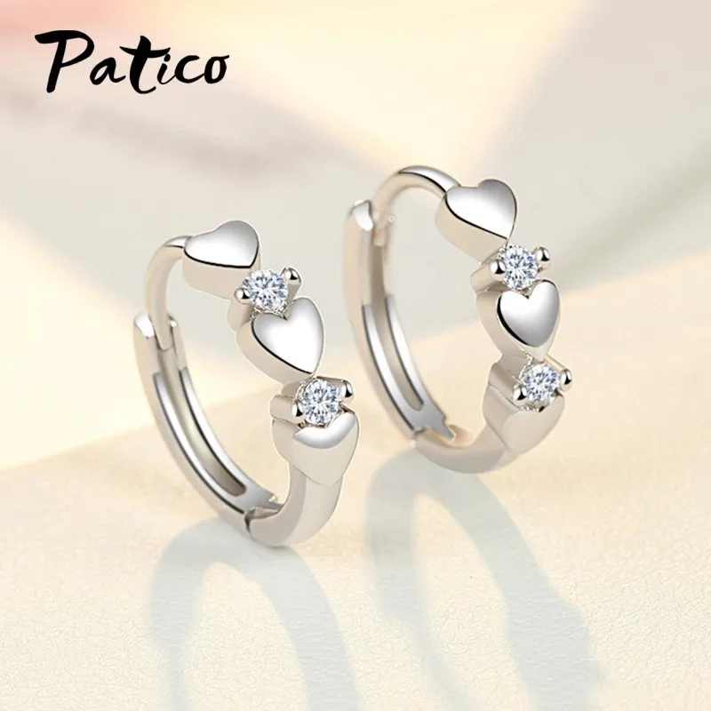 

Аутентичные серьги-кольца из стерлингового серебра 925 пробы с сердечком и кубическим цирконием для женщин, мини-обручи для ушей, антиаллергенные серьги для девочек, лучшие подарки