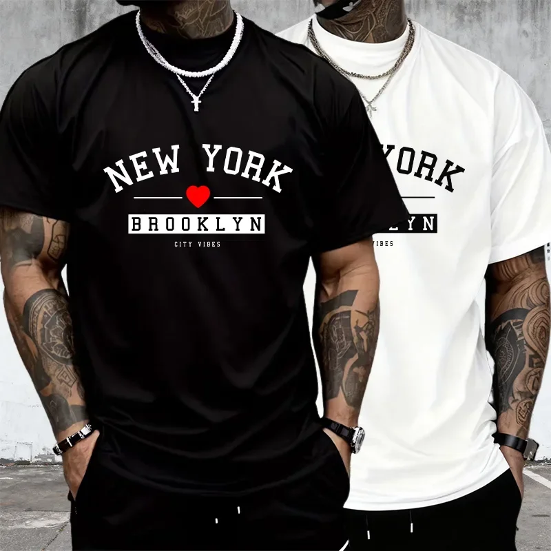 2025 neue Ankunft männer T-shirt Hochwertige 100% Baumwolle Oansatz Kurzarm City Vibes Fashion Tees Männlichen Sommer Frühling coole Tops
