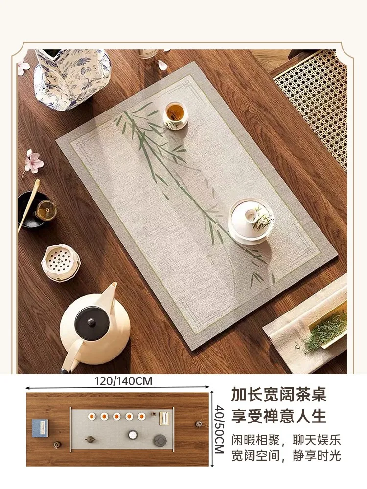 Tea table, living room, household tea table, chair, solid wood leg tea table, new Chinese style negotiation hall