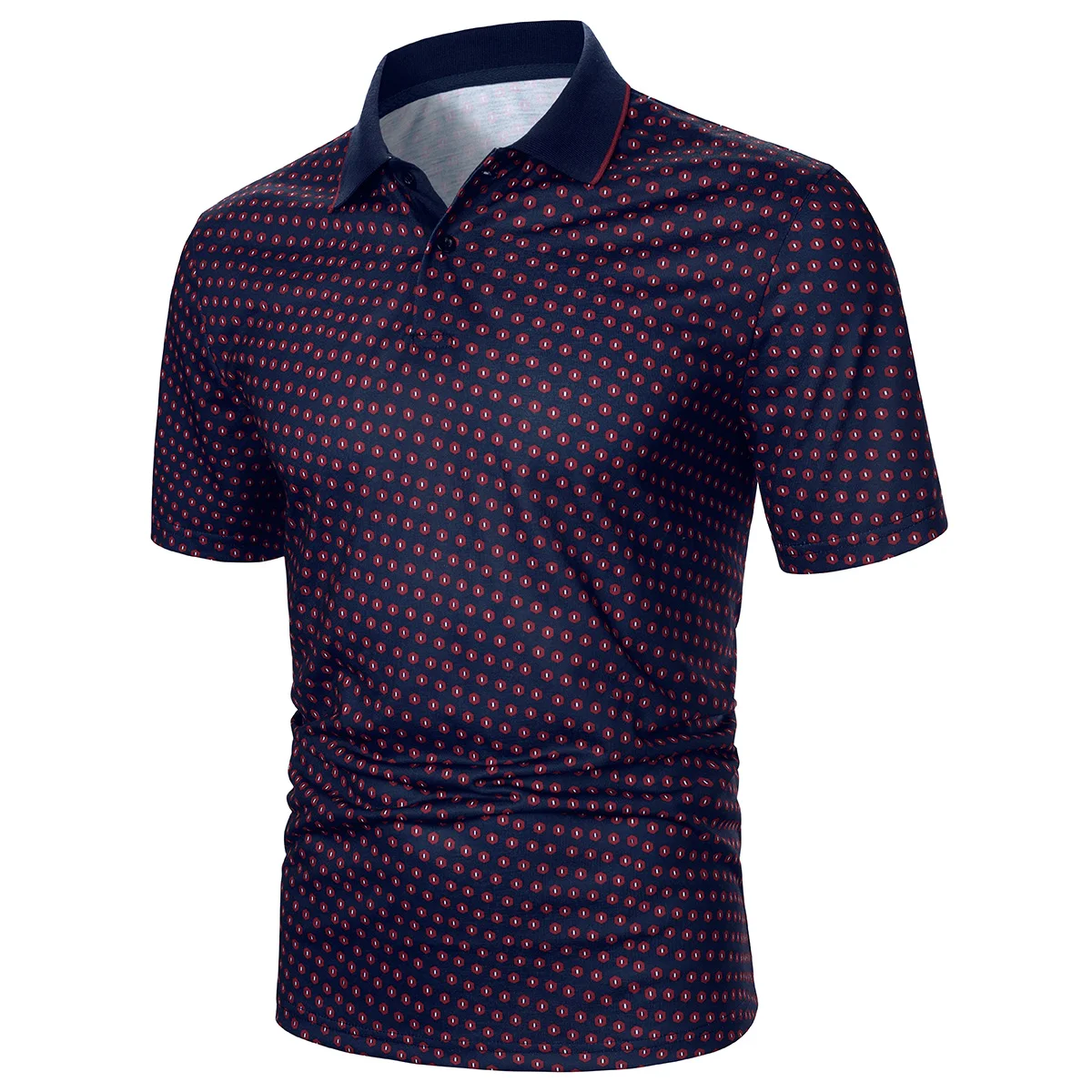 

Men's Polo Shirt Geometric Print Short Sleeve For Men Spring And Summer Daily Home Commute Men's POLO Shirt With Short Sleeves