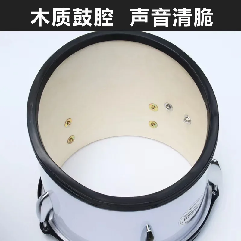 Back-mounted marching drum, multiple triple, multi-tone, quadruple, quintuple instrument performance