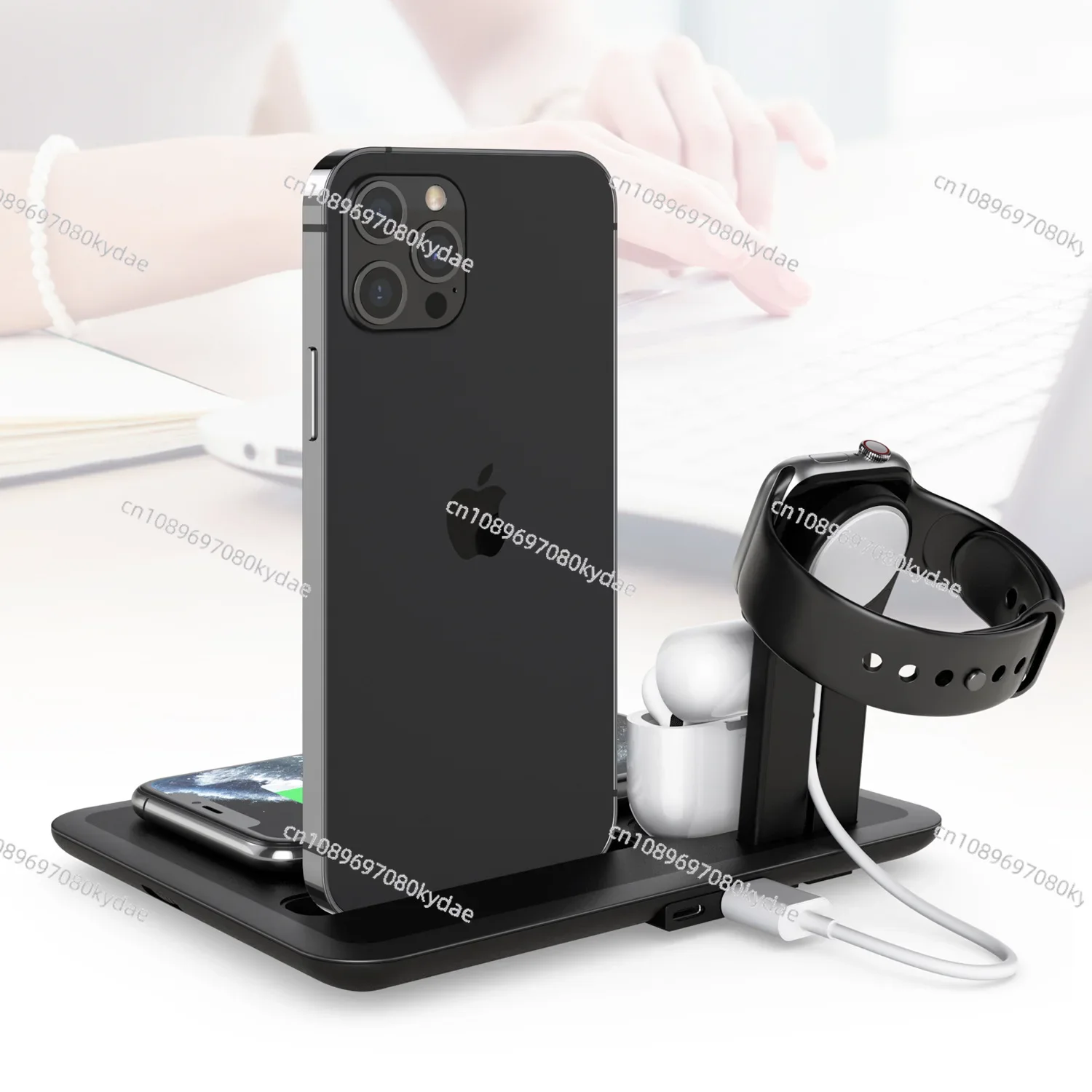 Mobile Phone Wireless Charger Watch Earphones Mobile Phone Charging Bracket Desktop Wireless Charging Fast Charging