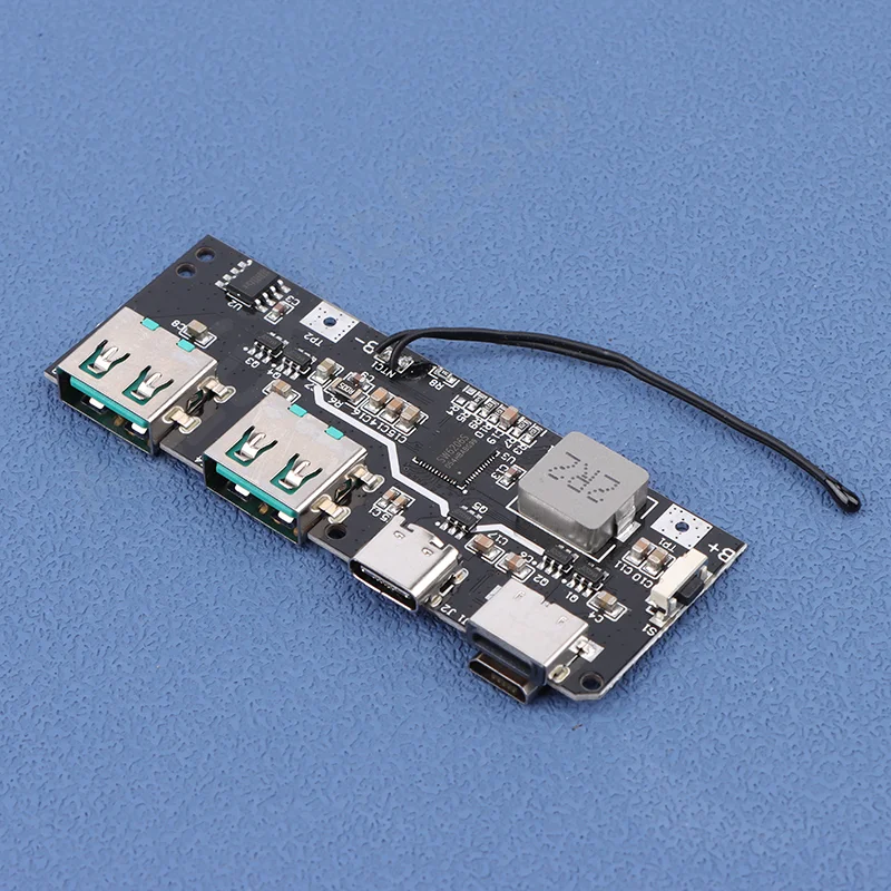 [G]New QC4.0 QC3.0 LED Dual USB 5V 4.5A 22.5W Micro/Type-C USB Mobile Power Bank 18650 Charging Module Temperature Protection
