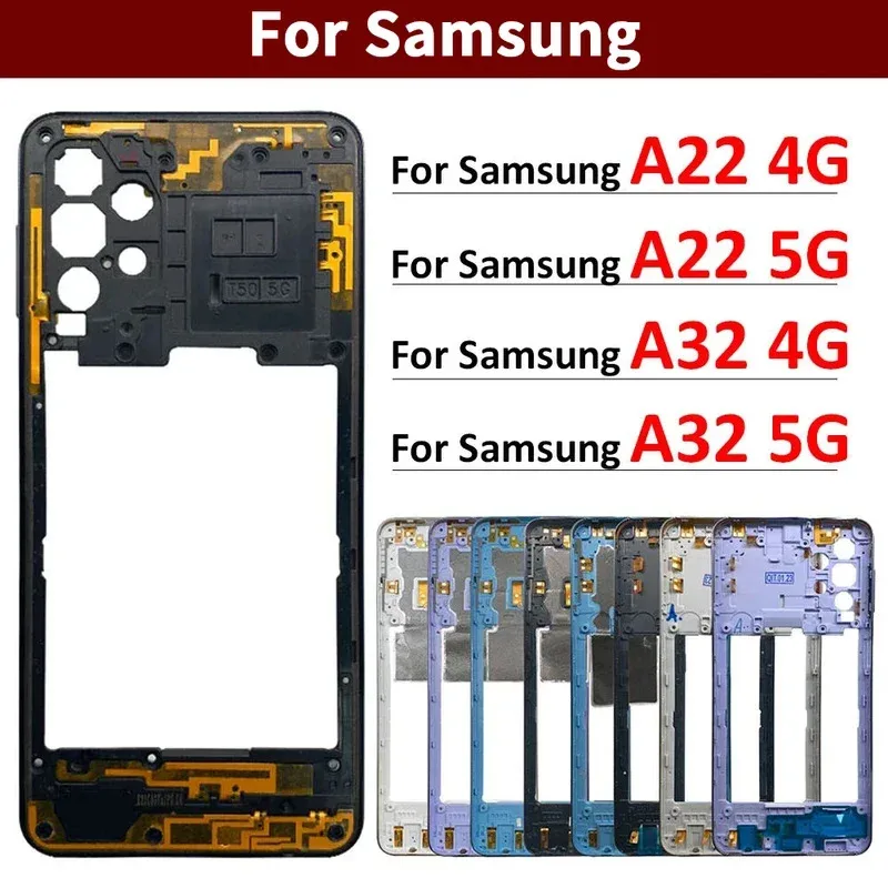 

phone Middle Frame Holder For Samsung A22 A32 4G 5G A225F A226B A325F A326B middle Housing Replacement Repair Parts