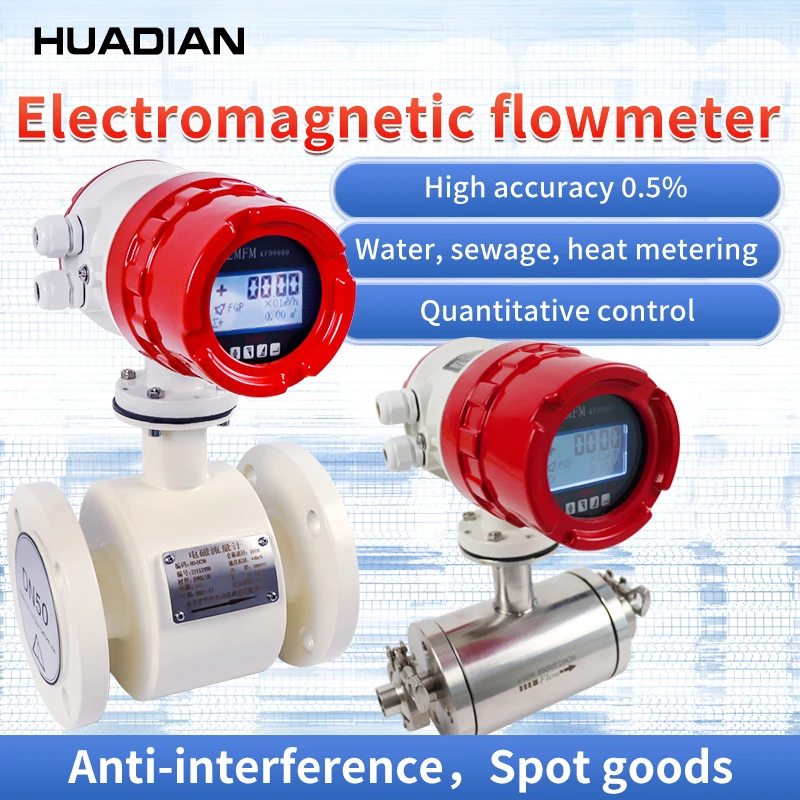 

OEM China Factory Dn50 4-20ma Rs485 Pulse Output Battery Power flow meters electromagnetic flow meters For Large Diameter Pipe